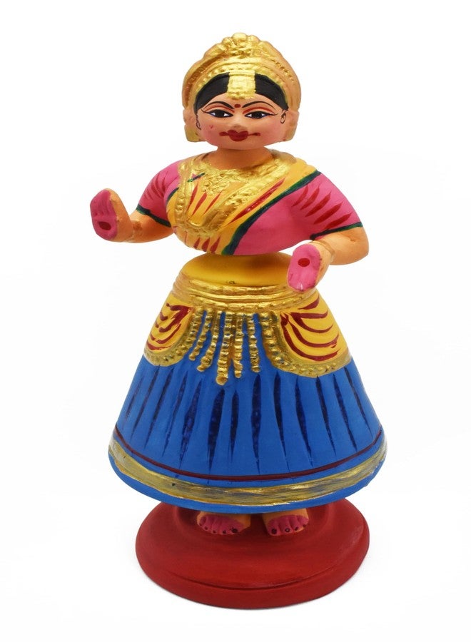 justhandmade Thanjavur Dancing Doll | Thalayatti Bommai | Kondapalli Butta Bomma |Golu Bommai | Home Decor Showpiece | Gift | Multicolour (JHMDD502) - Image 1